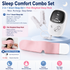 Home and Travel Sleep Aid Bundle - White Dual Mode CES Microcurrent Sleep Aid  Device and Pink Gravity Eye Mask, USB Rechargeable Handheld and Ear Clip Unit, 72cm Light Blocking Polyester Cover for Deep Rest and Travel