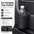 Black Universal Car Door Cup Holder - PU Leather Hanging Storage Organizer for Seat Back and Console side and Door storage compartment - Multi-Purpose Beverage Pocket with Secure Clip Design for Travel and Commute