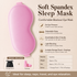 Pink Spandex Sleep Eye Mask - 360 Degree Blackout, Zero Pressure Fit, Adjustable Strap, Includes Storage Bag and Earplugs for Travel and Napping