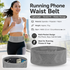 Grey L Size Running Waist Belt - High Stretch Spandex Nylon Blend, 360-Degree Storage Pocket, Breathable Mesh Design for Running and Gym Use