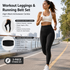 Comfortable Outdoor Sports Set-Black L Size Running Waist Belt and Black L Size High-Waisted Yoga Leggings  - Breathable Spandex Blend, Side Pockets for Phone and Keys, Lightweight Fitness Gear for Running and Gym