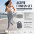 Comfortable Outdoor Sports Set-Grey M Size Running Waist Belt and Grey M Size High-Waisted Yoga Leggings  - Breathable Spandex Blend, Side Pockets for Phone and Keys, Lightweight Fitness Gear for Running and Gym