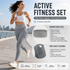 Comfortable Outdoor Sports Set-Grey L Size Running Waist Belt and Grey L Size High-Waisted Yoga Leggings  - Breathable Spandex Blend, Side Pockets for Phone and Keys, Lightweight Fitness Gear for Running and Gym
