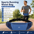 Blue Running Waist Pack—Made of waterproof nylon with an adjustable strap (fits waist sizes 60–110 cm); features a three-pocket design to store a phone and keys, includes reflective strips for safety during night runs, and is suitable for running, mountai