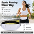 White Running Waist Pack—Made of waterproof nylon with an adjustable strap (fits waist sizes 60–110 cm); features a three-pocket design to store a phone and keys, includes reflective strips for safety during night runs, and is suitable for running, mounta