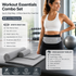 Dry and Breathable Sports combination-Grey Running Waist Belt and Grey  152*76cm and 80*40cm Microfiber Sports Towel Set - Waterproof Nylon Belt with Reflective Strips, Quick Dry Gym Towels for Fitness Running Swimming