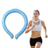 Blue PCM Neck Cooler Tube - Upgraded Phase Change Material Cooling Ring - Lightweight 135g, No Sweat, Long Lasting Relief for Sports, Office, and Outdoor Heat Stroke Prevention