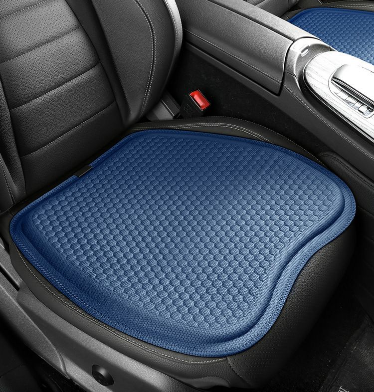 Blue Universal Honeycomb Gel Seat Cushion - Breathable Cooling Pad for Car & Office - Ergonomic Pressure Relief & Non-Slip Design for Long Sitting