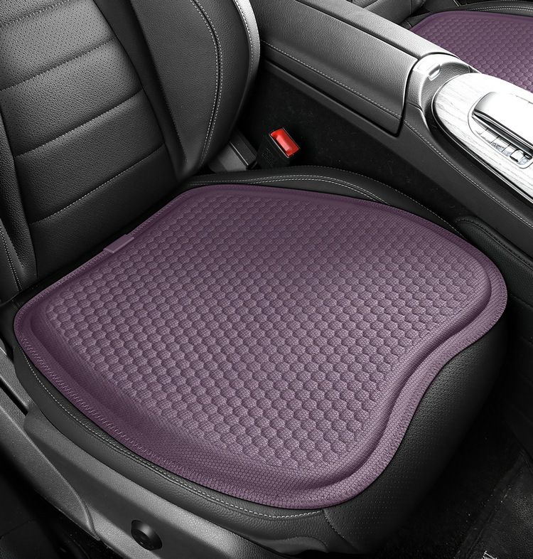 Purple Universal Honeycomb Gel Seat Cushion - Breathable Cooling Pad for Car & Office - Ergonomic Pressure Relief & Non-Slip Design for Long Sitting