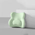Gray-Green Ergonomic Memory Foam Lumbar Support Cushion for Office Chair, Adjustable Lower Back Pillow with Dual Side Support, Orthopedic Back Rest for Desk Chair, Car Seat and Home Office