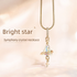 Crystal Star Witch Hat Pendant Necklace for Women, Gold Plated Celestial Charm Choker Jewellery Gift