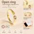 Adjustable Birthstone(October) Open Ring Set 18K Gold Plated Stainless Steel Minimalist Dainty Stackable Gemstone Rings Personalized Jewelry Gift Box Included Everyday Wear Gift