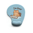 Ergonomic Gel Wrist Support Mouse Pad Cat reading pattern (I&