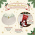 White Christmas tree skirt and snowman pattern stocking set - 122cm diameter tree skirt, holiday home decor set, reusable Christmas tree base cover and fireplace mantle stocking, suitable for living room and gift display