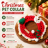 Christmas Pet Collar（Red scarf and hat） Knitted Festive Dog Cat Collar Red Green Adjustable Soft Lightweight Holiday Pet Accessories for Small Dogs and Cats  Party Wear