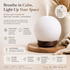 Moon Light Humidifier Aroma Diffuser (Dark wood grain base) with LED Night Light, USB Desktop Essential Oil Diffuser Cool Mist Maker for Bedroom Office Home Relaxation