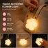 White Touch Activated Flower Keychain Light, Cute Portable LED Night Light Keyring, Mini Rechargeable Bag Charm Lamp, Creative Gift for Girls, Bedroom Decoration Light