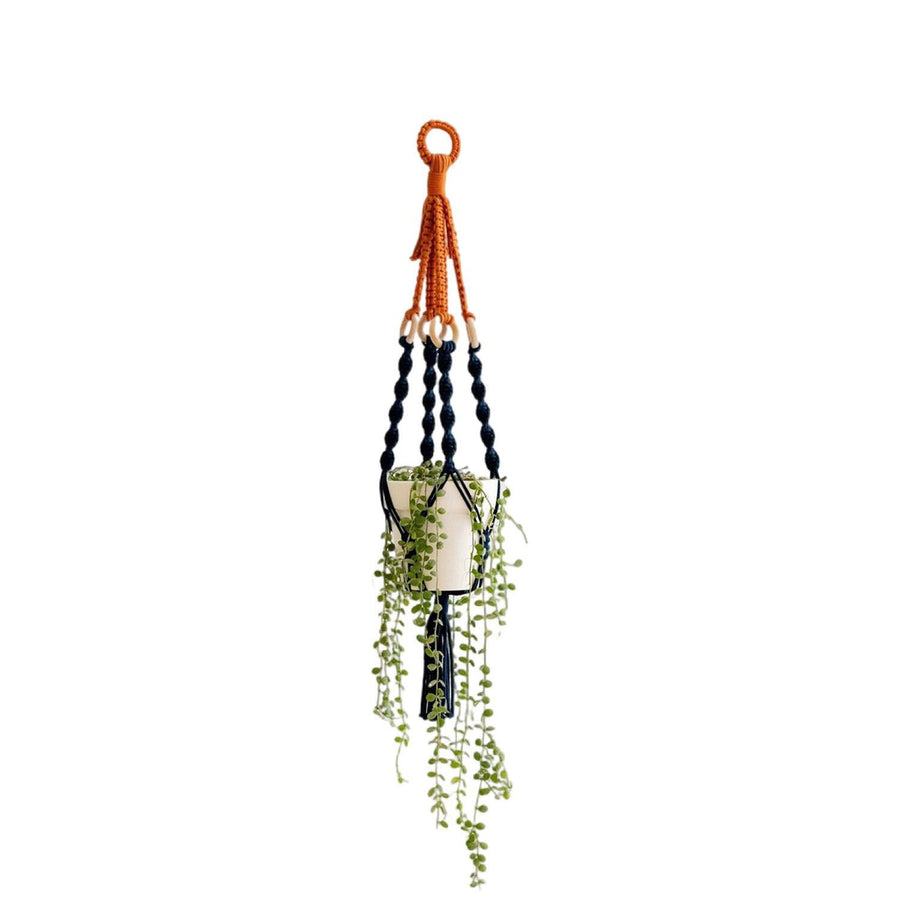 Handmade Plant Hanger Set 2 PCS（Type C）, Macrame Hanging Planter Basket with Cotton Rope Woven Design, Boho Plant Holder for Indoor Outdoor Garden Balcony Home Decor, Creative Hanging Flower Pot Holder