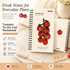 Fruit Series To Do List Notebook (tomatoes) – Spiral Bound Journal with Cute Fruit Cover, 80 Sheets, Portable Planner for Daily Notes, Study, Office and Personal Organisation