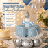 Birthday Cake Balloon Garland Kit (Blue Material kit)– DIY Party Decoration Set with HBD Balloons, Ribbon and Glue Dots, Creative Table Centrepiece for Birthday Celebrations, Photo Props and Event Decor