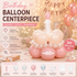 Birthday Cake Balloon Garland Kit (Pink Material kit)– DIY Party Decoration Set with HBD Balloons, Ribbon and Glue Dots, Creative Table Centrepiece for Birthday Celebrations, Photo Props and Event Decor