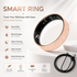 Smart Ring Size 12 (Rose Gold) – Frosted Rose Gold Wellness Tracker with Heart Rate, Blood Oxygen, Sleep, Steps and Mood Monitoring, IP68 Waterproof USB Magnetic Charging Ring
