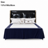 Blue 137x190x38cm Elastic Bed Skirt - Thickened Polyester Fitted Valance with Double-Layer High-Stretch Band, Wrinkle-Resistant Drop