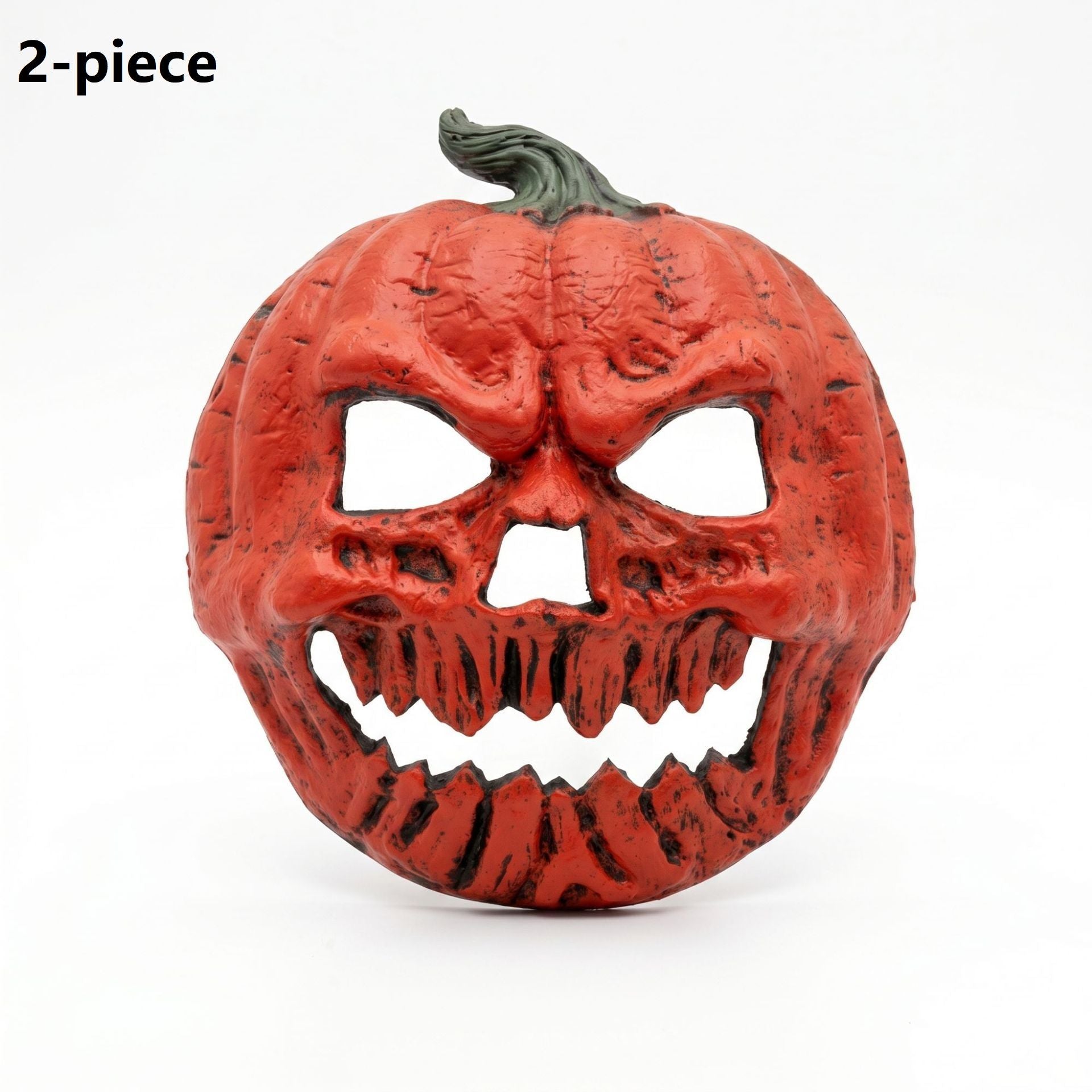 2-pack Scary Pumpkin Mask - PU Foam Pumpkin Head Costume Prop, DIY Halloween Party Decoration for Carnival, Fancy Dress, Birthdays and Festive Displays