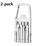 2-pack 13-in-1 Stainless Steel Multi Function Tool - SIM Card Ejector, Phone Stand, Screwdriver and Camera Tripod Accessory for Photography and Everyday Repairs