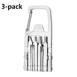 3-pack 13-in-1 Stainless Steel Multi Function Tool - SIM Card Ejector, Phone Stand, Screwdriver and Camera Tripod Accessory for Photography and Everyday Repairs