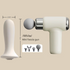 Mini Massage Gun - Portable Percussion Massager with  10 x 2.8 cm massage head and 4  Heads , USB-C Rechargeable Muscle Relief Device for Neck, Back, Legs - Compact White Handheld Deep Tissue Vibrator for Women & Travel