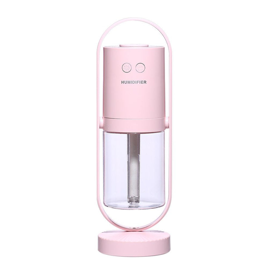 Pink 360 Rotating USB Humidifier with Star Projector - 200ml Portable Cool Mist Maker,  Quiet Desktop Air Diffuser for Bedroom and Office