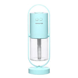 Light blue 360 Rotating USB Humidifier with Star Projector - 200ml Portable Cool Mist Maker,  Quiet Desktop Air Diffuser for Bedroom and Office