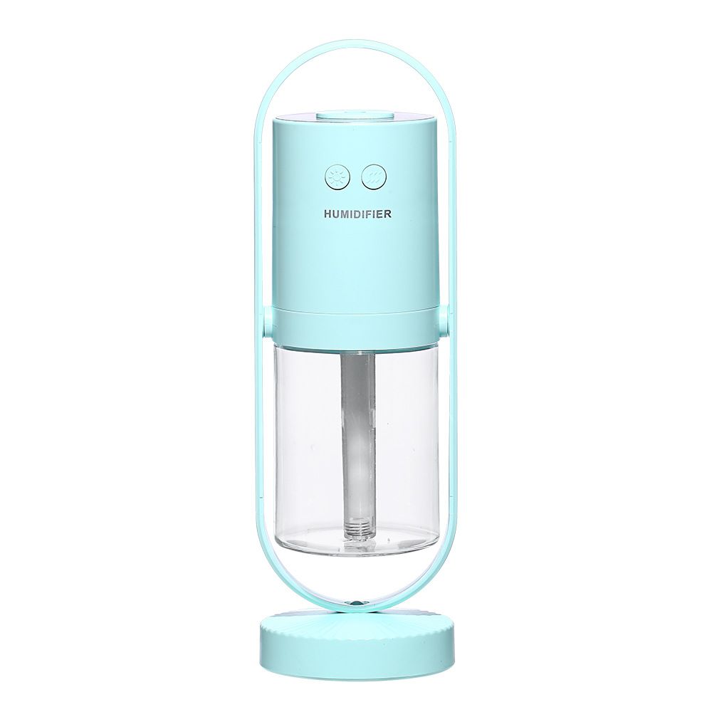 Light blue 360 Rotating USB Humidifier with Star Projector - 200ml Portable Cool Mist Maker,  Quiet Desktop Air Diffuser for Bedroom and Office