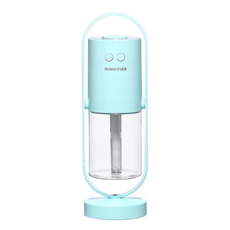 Light blue 360 Rotating USB Humidifier with Star Projector - 200ml Portable Cool Mist Maker,  Quiet Desktop Air Diffuser for Bedroom and Office