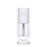 White 360 Rotating USB Humidifier with Star Projector - 200ml Portable Cool Mist Maker,  Quiet Desktop Air Diffuser for Bedroom and Office