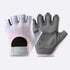 Women and Men Gym Gloves (Purple-Pink Size L)- Breathable Half Finger Workout Gloves with Wrist Support, Shock Absorbing Non Slip Weight Lifting Gloves for Fitness