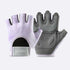 Women and Men Gym Gloves (Purple Size M)- Breathable Half Finger Workout Gloves with Wrist Support, Shock Absorbing Non Slip Weight Lifting Gloves for Fitness