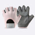 Women and Men Gym Gloves (Pink Size M)- Breathable Half Finger Workout Gloves with Wrist Support, Shock Absorbing Non Slip Weight Lifting Gloves for Fitness