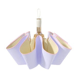 Purple Rounded Edge Automatic Folding Umbrella - 105 cm Large UPF 50+ Sun and Rain Umbrella with 8-Rib Frame, Water-Repellent Canopy and Compact 33 cm Folded Size