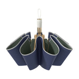 Dark Blue Rounded Edge Automatic Folding Umbrella - 105 cm Large UPF 50+ Sun and Rain Umbrella with 8-Rib Frame, Water-Repellent Canopy and Compact 33 cm Folded Size