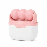 Pink Portable Dual-Head Ice Roller for Face & Body - Cooling Facial Massager for De-Puffing and Firming