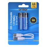 2 PCS AA USB Rechargeable LI-ION Battery