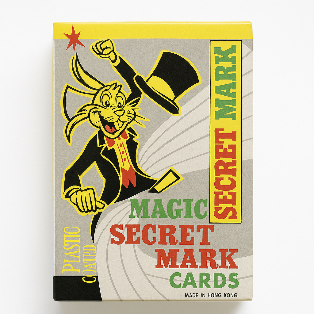 Magic Secret Marked Playing Cards – Plastic Coated, Easy‑Read Marking System, Poker Size, Made in Hong Kong – Ideal for Magic Tricks & Card Illusions