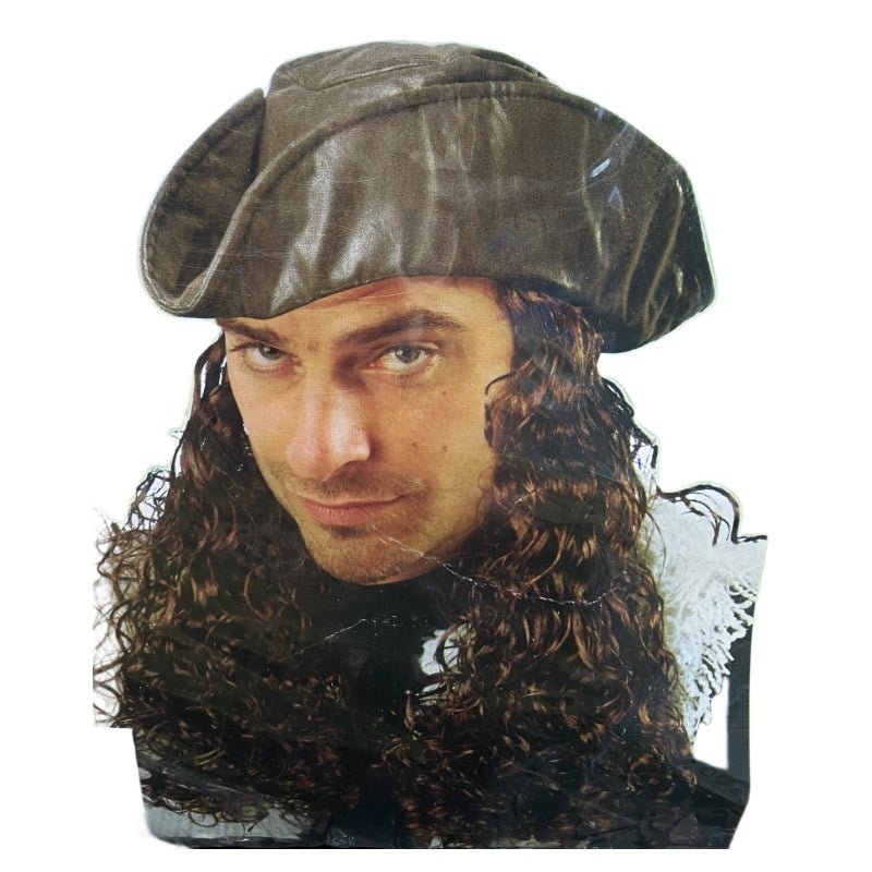 Captains hat with wig