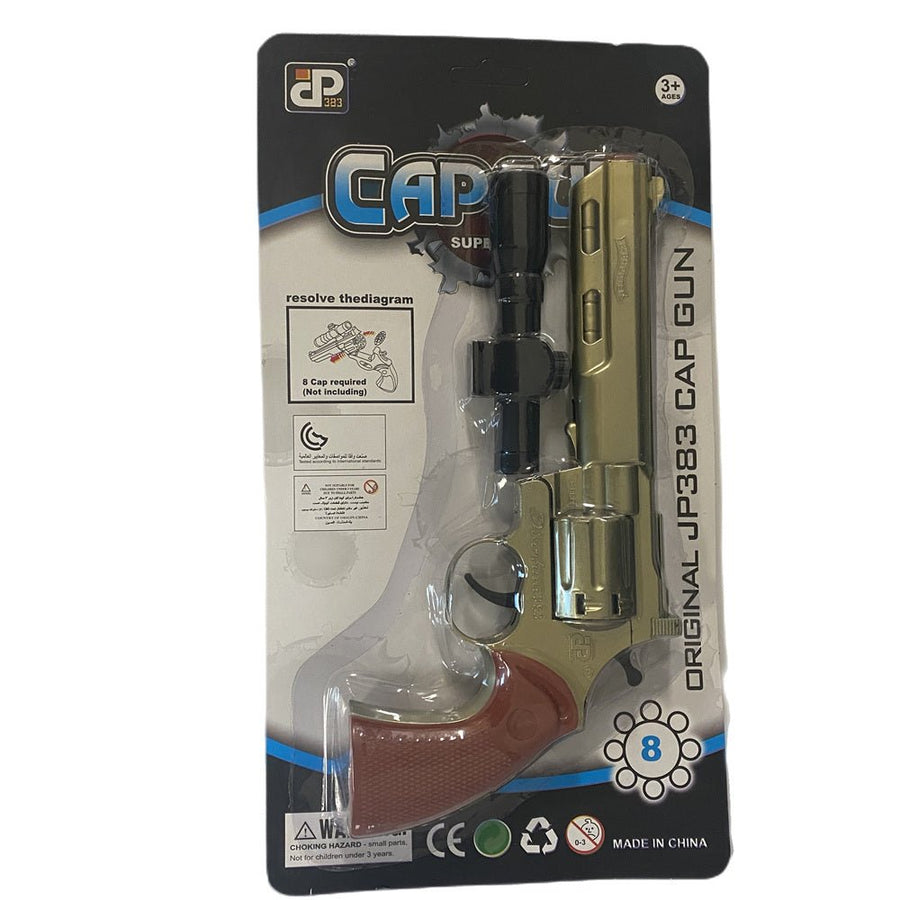 8 shots toy cap gun with 144 free caps - Gold
