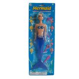 2x Mermaid doll on card - Pink