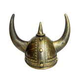 Viking Helmet Medieval Viking Horned Hat Warrior Costume Hat Cosplay-Golden Black