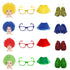 School house carnival colour celebrates kit Wig Glasses Tutus and Pom Poms - Green