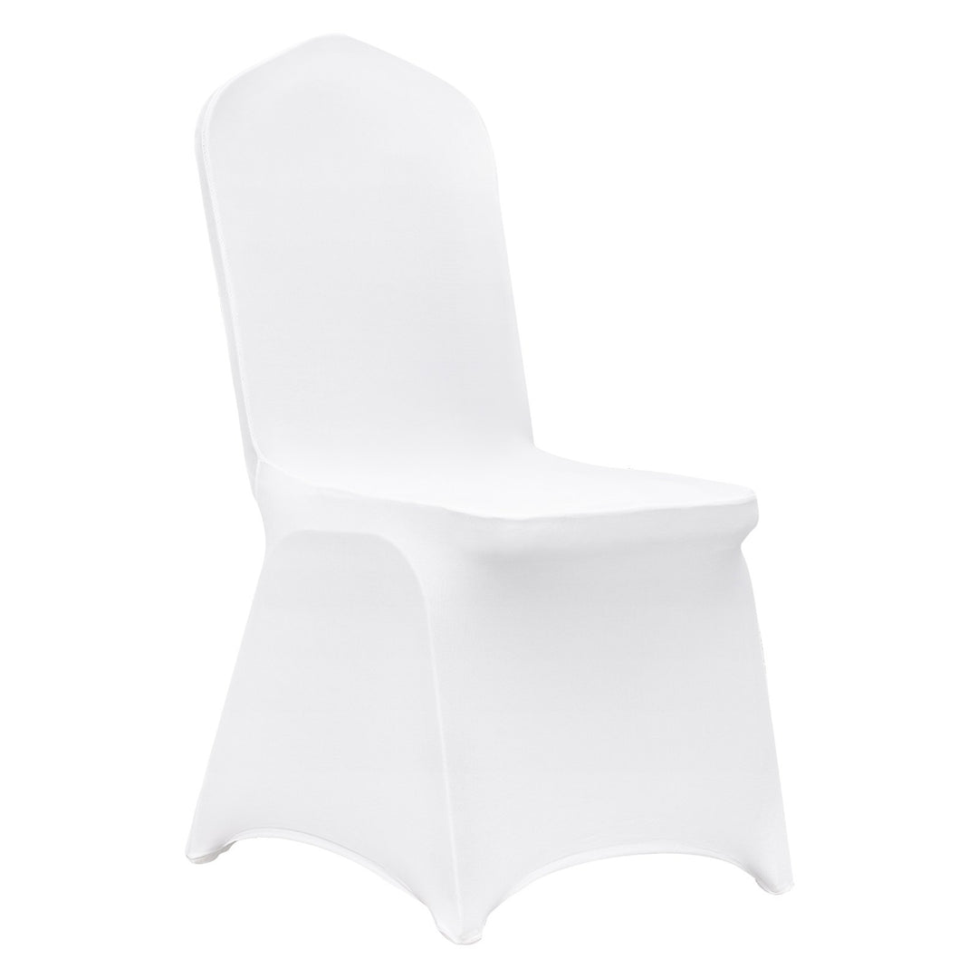 VEVOR Stretch Spandex Folding Chair Covers, Universal Fitted Chair Cover, Removable Washable Protective Slipcovers, for Wedding, Holiday, Banquet, Party, Celebration, Dining (100PCS White)
